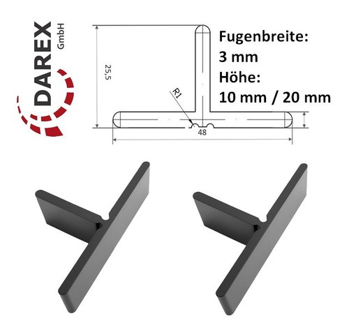 Stück fugen 3mm - t-stück,